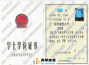 沈阳建筑大学2005年学位证