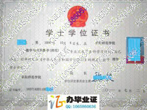 阜阳师范学院2011年学位证样本