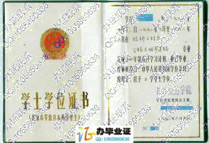 长沙交通学院1996年学位证样本