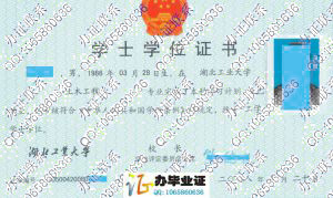 湖北工业大学商贸学院2008年学位证样本