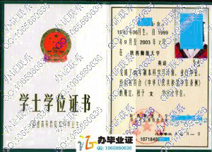 陕西师范大学2003年学位证样本 src=