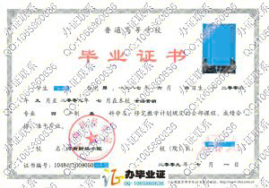 河南财经学院2009年毕业证样本