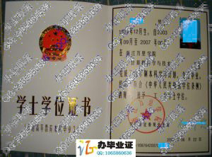 浙江万里学院2007年学位证样本