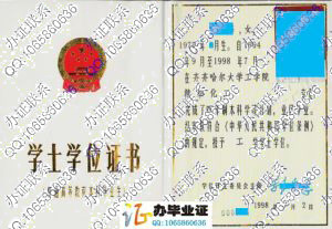 齐齐哈尔大学1998年学位证样本