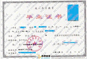 河南商业高等专科学校2010年成人脱产大专毕业证