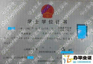 山西医科大学大同学院2008年学位证书