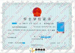 电子科技大学2009年学位证书 src=