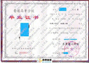 东莞理工学院1999年大专毕业证