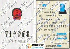 湖南师范大学2007年自考学位证书