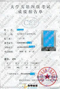 郑州航空工业管理学院2008年英语四级成绩单