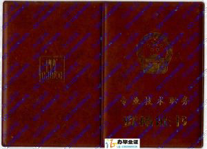 中国建筑工程总公司专业技术职务资格证书外壳